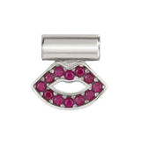 147123/004 SeiMia , silver,COLORED,CZ RED lips
