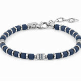 027907/004 INSTINCT bracelet,S/steel, hematite BLUE