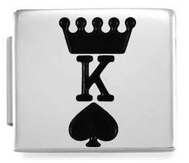 230202/04 Glam steel,enamel King of Spades