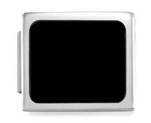 230501/05 Glam steel, stones Black Onyx Square