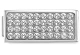 230730/01 DOUBLE Glam  ,steel White CZ  Pave
