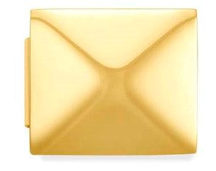 230106/01 Glam steel Fin, YELLOW GOLD Big Pyramid