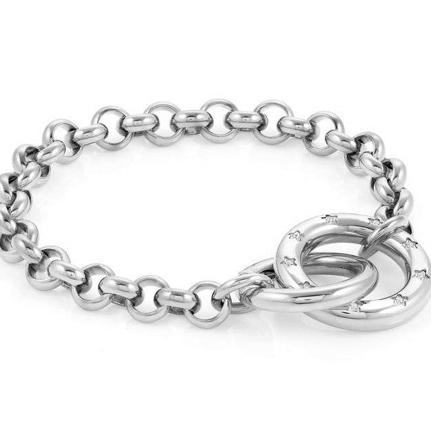028200/001 INFINITO bracelet,S/Steel,CZ.