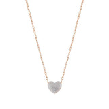 147912/022 EASYCHIC necklace ed, LOVE, 925 silver,CZ,Rose Gold WHITE heart