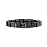 239102/02 GLAM bracelet,1 symbol BLACK finish,4 small pyramids