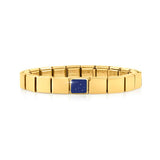 239103/10 GLAM bracelet ,1 symbol, YELLOW GOLD finish Square LAPIS