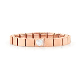 239104/08 GLAM bracelet ,1 symbol ROSE GOLD finish,Heart WHITE MOTHER OF PEARL