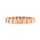 239104/13 GLAM bracelet ,1 symbol ROSE GOLD finish,  CHAMPAGNE Pave