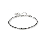 148601/042 CHIC&CHARM bracelet,925 silver & CZ RICH Silver & Black