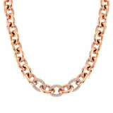 028601/011 AFFINITY necklace,steel & crystals,Rose Gold Col. PVD