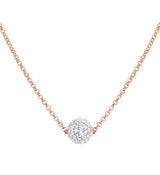 SOUL necklace,925 silver,CZ,Rose Gold Plate
