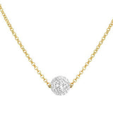 SOUL necklace,925 silver,CZ,Yellow Gold Plate