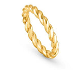 ENDLESS ring,925 silver Rope,Yellow Gold Plate,Size17