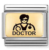 030166/14 Classic PLATES (IC)steel & yellow gold Doctor Male