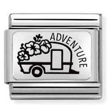 330111/25 Classic PLATES (IC) steel, 925 silver. Caravan FLOWERS