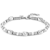 INSTINCT,bracelet, S/Steel & Stones,LGE, Howlite 027923/046