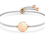 MILLELUCI bracelet S/steel,CZ, LETTER I 028007/009