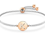 MILLELUCI bracelet S/steel,CZ, LETTER K 028007/011