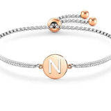 MILLELUCI bracelet S/steel,CZ, LETTER N 028007/014