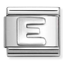 330113/05 Classic LETTER E  S/steel. 925 silver