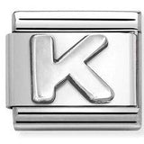 330113/11 Classic LETTER K  S/steel. 925 silver