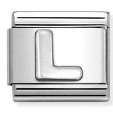 330113/12 Classic LETTER L s/steel. 925 silver