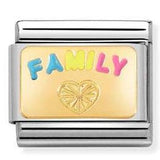 030284/57 Classic steel , enamel, 18k gold FAMILY plate