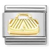 030149/48 Classic  steel, 18k gold Diamond-coated Bag