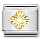 030149/52 Classic, steel, 18k gold Diamond-coated Four Leaf Clover