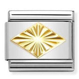 030149/54 Classic steel, 18k gold Diamond-coated rhombus