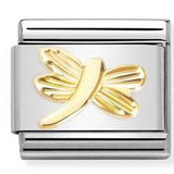 030149/56 Classic steel, 18k gold Diamond-coated Dragonfly