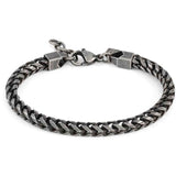 B-YOND steel bracelet FISHBONE Vintage Black