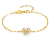 RAYOFLIGHT bracelet in 925 silver and cubic zirconia Gold Heart