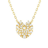 RAYOFLIGHT necklace in 925 silver CZ Gold Heart