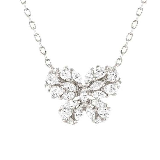 RAYOFLIGHT necklace in 925 silver CZ Butterfly