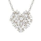RAYOFLIGHT necklace in 925 silver CZ (LARGE) Heart