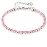 CHIC & CHARM JOYFUL ed. bracelet in 925 silver and cz PINK Fin. Silver