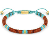 INSTINCT STYLE bracelet,steel, stones BRICK COLOUR JASPER