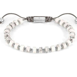 INSTINCT STYLE bracelet,steel, stones WHITE TURQUOISE