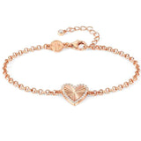 TRUEJOY bracelet in 925 silver and cubic zirconia Rose Gold Heart