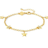 TRUEJOY bracelet in 925 silver, CZ (RICH) Gold Star