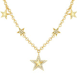 TRUEJOY necklace in 925 silver and cubic zirconia (RICH) Gold Star