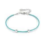 SEIMIA bracelet ed. CANDY in 925 silver and fabric Turquoise