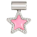 SEIMIA ed. CANDY SYMBOLS in diamond-cut 925 silver and enamel Fuchsia star