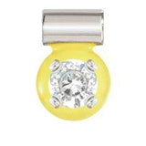 SEIMIA ed. CANDY SYMBOLS in 925 silver enamel and 1 cz WHITE and yellow enamel