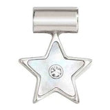 SEIMIA ed. CANDY SYMBOLS in 925 silver, stone and cz WHITE MOTHER OF PEARL star