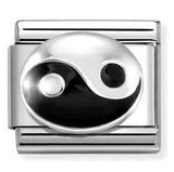 330204/28 Classic SYMBOLS, steel, enamel, 925 sterling silver Tao