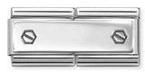 330710/49 Classic DOUBLE ENGRAVED steel, 925  silver CUSTOM Double hex screws