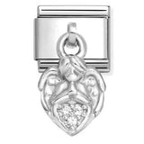 331800/33 Classic CHARMS  steel , 925 sterling silver Angel with heart