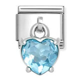 331812/15 Classic CHARMS CZ, 925  silver Light Blue
